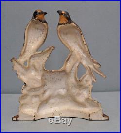 ANTIQUE BARN SWALLOWS BIRD CAST IRON HUBLEY DOORSTOP CIRCA 1920's-30's