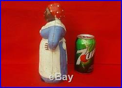 ANTIQUE BIG HUBLEY BLUE MAMMY CAST IRON DOORSTOP With SUPER LOW START! MUST SEE