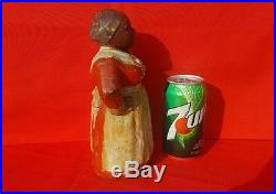 ANTIQUE BIG RED HUBLEY MAMMY CAST IRON DOORSTOP With SUPER LOW START! MUST SEE