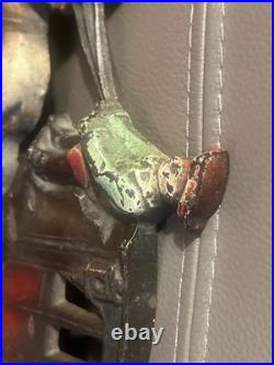 ANTIQUE CAST IRON 12LONG DOORSTOP COACH HORSE WITH WINDOWS Nice