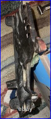 ANTIQUE CAST IRON 12LONG DOORSTOP COACH HORSE WITH WINDOWS Nice