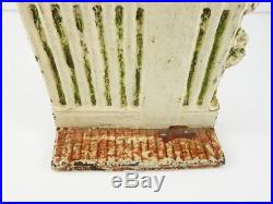 ANTIQUE CAST IRON DOOR STOP WHITE GARDEN FENCE with ROSES BY SARAH SYMONDS