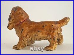 ^ANTIQUE COCKER SPANIEL DOG CAST IRON HUBLEY DOORSTOP Ca. 1930's
