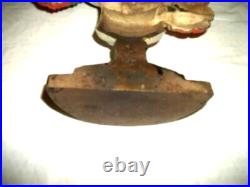 ANTIQUE COTTAGECORE Iron Hubley Poppies Door Stop Urn Original Chippy #440 ANTIQUE COTTAGECORE Iron Hubley Poppies Door Stop Urn Original Chippy #440