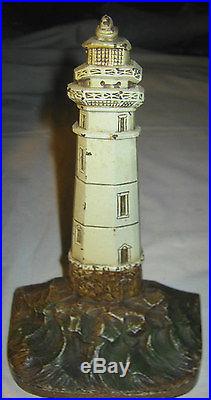 Antique C. J. O. Judd USA Cast Iron Maritime Nautical Sea Ship Lighthouse Doorstop