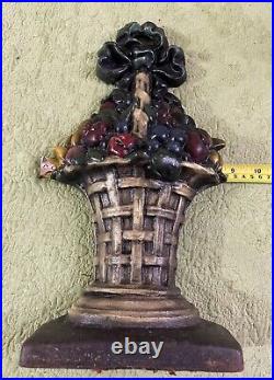 ANTIQUE Cast Iron Doorstop Large Hand Painted