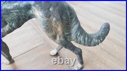 ANTIQUE Cast Iron European Lurcher Saluki Dog Hubley Style Door Stop REALLY NICE