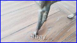 ANTIQUE Cast Iron European Lurcher Saluki Dog Hubley Style Door Stop REALLY NICE