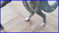 ANTIQUE Cast Iron European Lurcher Saluki Dog Hubley Style Door Stop REALLY NICE