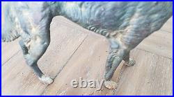 ANTIQUE Cast Iron European Lurcher Saluki Dog Hubley Style Door Stop REALLY NICE