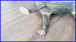 ANTIQUE Cast Iron European Lurcher Saluki Dog Hubley Style Door Stop REALLY NICE