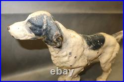 ANTIQUE Cast Iron Hunting Dog Doorstop English Pointer Setter Spaniel Statue