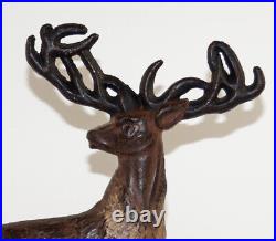 ANTIQUE ELK on ROCKS CAST IRON DOORSTOP WILDLIFE FOLK ART COUNTRY AMERICANA DEER ANTIQUE ELK on ROCKS CAST IRON DOORSTOP WILDLIFE FOLK ART COUNTRY AMERICANA DEER