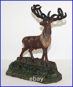 ANTIQUE ELK on ROCKS CAST IRON DOORSTOP WILDLIFE FOLK ART COUNTRY AMERICANA DEER ANTIQUE ELK on ROCKS CAST IRON DOORSTOP WILDLIFE FOLK ART COUNTRY AMERICANA DEER
