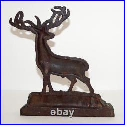 ANTIQUE ELK on ROCKS CAST IRON DOORSTOP WILDLIFE FOLK ART COUNTRY AMERICANA DEER ANTIQUE ELK on ROCKS CAST IRON DOORSTOP WILDLIFE FOLK ART COUNTRY AMERICANA DEER