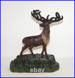 ANTIQUE ELK on ROCKS CAST IRON DOORSTOP WILDLIFE FOLK ART COUNTRY AMERICANA DEER ANTIQUE ELK on ROCKS CAST IRON DOORSTOP WILDLIFE FOLK ART COUNTRY AMERICANA DEER