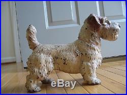Antique Hubley Sealyham Terrier Cast Iron Doorstop Statue