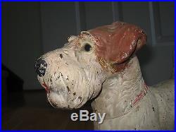 Antique Hubley Sealyham Terrier Cast Iron Doorstop Statue
