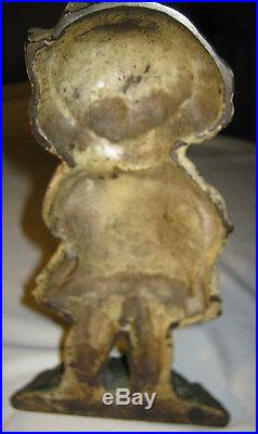 Antique Hubley USA Cast Iron Dolly Dimple Girl Toy Doll Art Statue Door Doorstop
