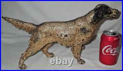 ANTIQUE HUBLEY with LABEL HUNTING GUN DECOY POINTER RETRIEVER CAST IRON DOORSTOP ANTIQUE HUBLEY with LABEL HUNTING GUN DECOY POINTER RETRIEVER CAST IRON DOORSTOP