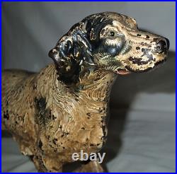 ANTIQUE HUBLEY with LABEL HUNTING GUN DECOY POINTER RETRIEVER CAST IRON DOORSTOP