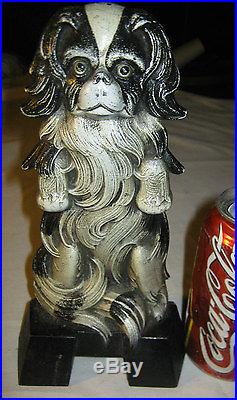 Antique Judd Cast Iron Toy Pekingese Puppy Dog Art Statue Sculpture Doorstop USA