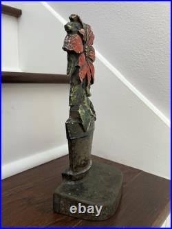 ANTIQUE JUDD c. 1920 CHRISTMAS POINSETTIA DOORSTOP