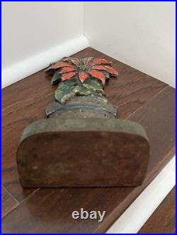 ANTIQUE JUDD c. 1920 CHRISTMAS POINSETTIA DOORSTOP