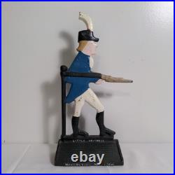 ANTIQUE Little Heiskell Hagerstown MD Soldier 1760 Cast Iron Doorstop