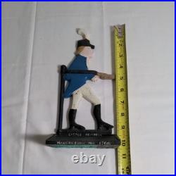 ANTIQUE Little Heiskell Hagerstown MD Soldier 1760 Cast Iron Doorstop
