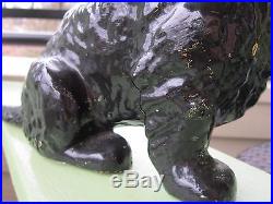 ANTIQUE ORIGINAL SPENCER CAST IRON SITTING SCOTTIE WEDGE BLACK DOG DOORSTOP