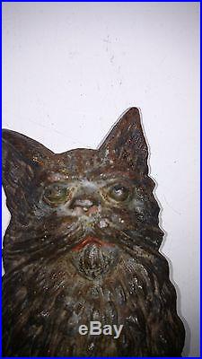 Antique Primitive B&h Bradley Hubbard Cast Iron Kitten Cat Art Statue Doorstop