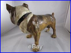 Antique & Rare Cast Iron Doorstop Hubley English Bulldog Original Paint