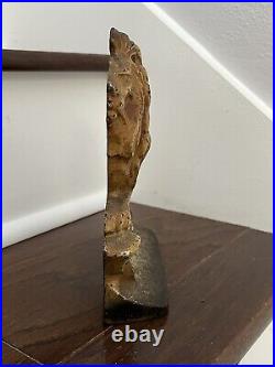 ANTIQUE VINTAGE c. 1930 CREATION Co PAINTED IRON LION DOORSTOP