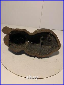 ANTIQUE Vintage FIGURAL CAST IRON LOUNGING CAT DOORSTOP, farmhouse Free Shipping