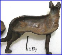 Aantique Hubley Cast Iron Police Guard Dog German Shepard Gun Statue Doorstop Aantique Hubley Cast Iron Police Guard Dog German Shepard Gun Statue Doorstop