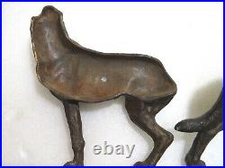 Aantique Hubley Cast Iron Police Guard Dog German Shepard Gun Statue Doorstop