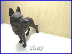 Aantique Hubley Cast Iron Police Guard Dog German Shepard Gun Statue Doorstop Aantique Hubley Cast Iron Police Guard Dog German Shepard Gun Statue Doorstop