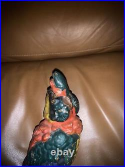 Albany Foundry Cockatoo/parrot Bird Doorstop Bookend Cast Iron 12.25great Paint
