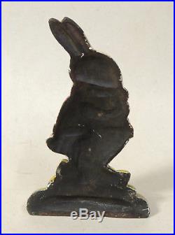 Albany Foundry PETER RABBIT Sweater Eats Cabbage Antique vtg DOORSTOP Cast Iron