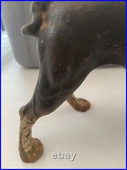 Antique 10 Hubley Large Boston Terrier dog cast iron doorstop
