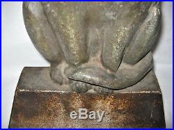 Antique 12 Pound Cast Iron Cat Doorstop Home Office Door Art Hubley USA Kitten Antique 12 Pound Cast Iron Cat Doorstop Home Office Door Art Hubley USA Kitten