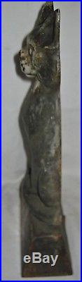 Antique 12 Pound Cast Iron Cat Doorstop Home Office Door Art Hubley USA Kitten Antique 12 Pound Cast Iron Cat Doorstop Home Office Door Art Hubley USA Kitten