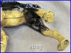 Antique 1916 Hubley Cast Iron Boston Terrier Door Stop Bank Facing Right 10