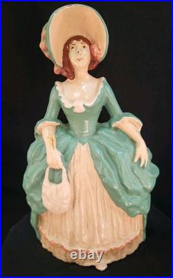Antique 1920 Cast Iron Lovely Colonial Lady Woman Doorstop. EXCELLENT condition