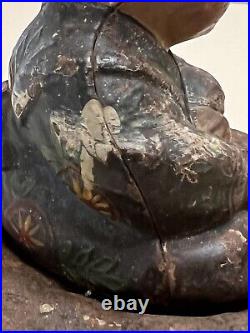 Antique 1920's Hubley Japanese Takeo Boy on Cushion Cast Iron Doorstop #61 Antique 1920's Hubley Japanese Takeo Boy on Cushion Cast Iron Doorstop #61