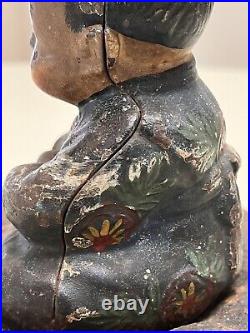 Antique 1920's Hubley Japanese Takeo Boy on Cushion Cast Iron Doorstop #61 Antique 1920's Hubley Japanese Takeo Boy on Cushion Cast Iron Doorstop #61