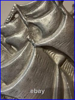 Antique 1924 AM Greenblatt Studios Cast Iron THE CONSTITUTION Ship Door Stop