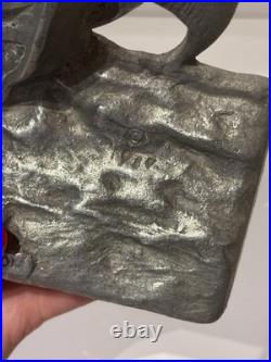 Antique 1924 AM Greenblatt Studios Cast Iron THE CONSTITUTION Ship Door Stop