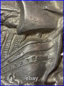 Antique 1924 AM Greenblatt Studios Cast Iron THE CONSTITUTION Ship Door Stop